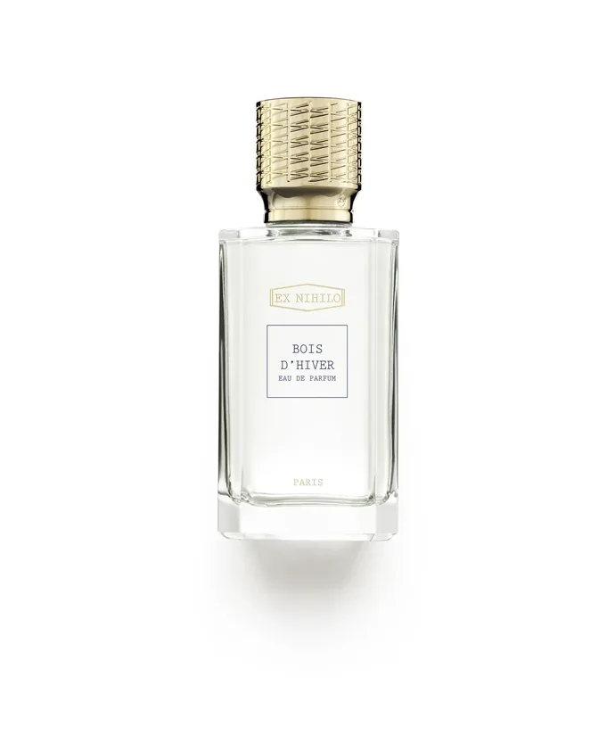 Flacon transparent et doré de Bois d'Hiver par Ex Nihilo