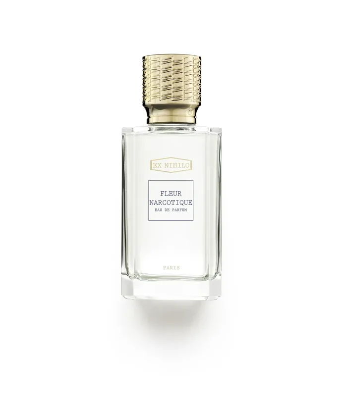 Flacon transparent et doré de Fleur Narcotique par Ex Nihilo
