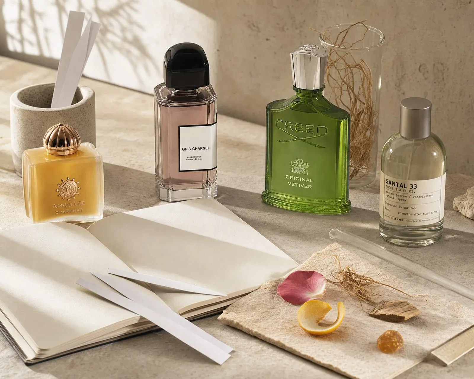 Guide du parfum de niche, illustration éditoriale