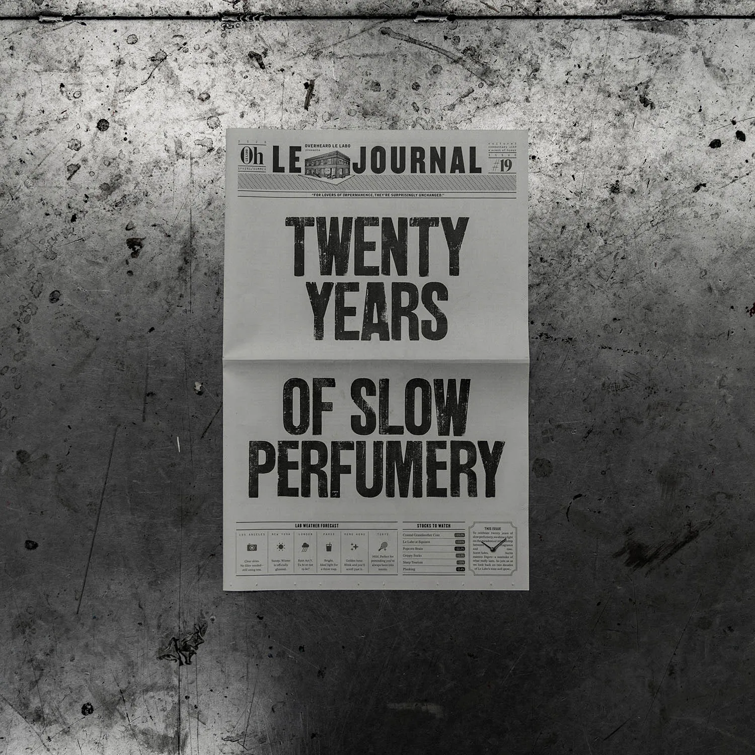 Journal Le Labo consacré à vingt ans de slow perfumery
