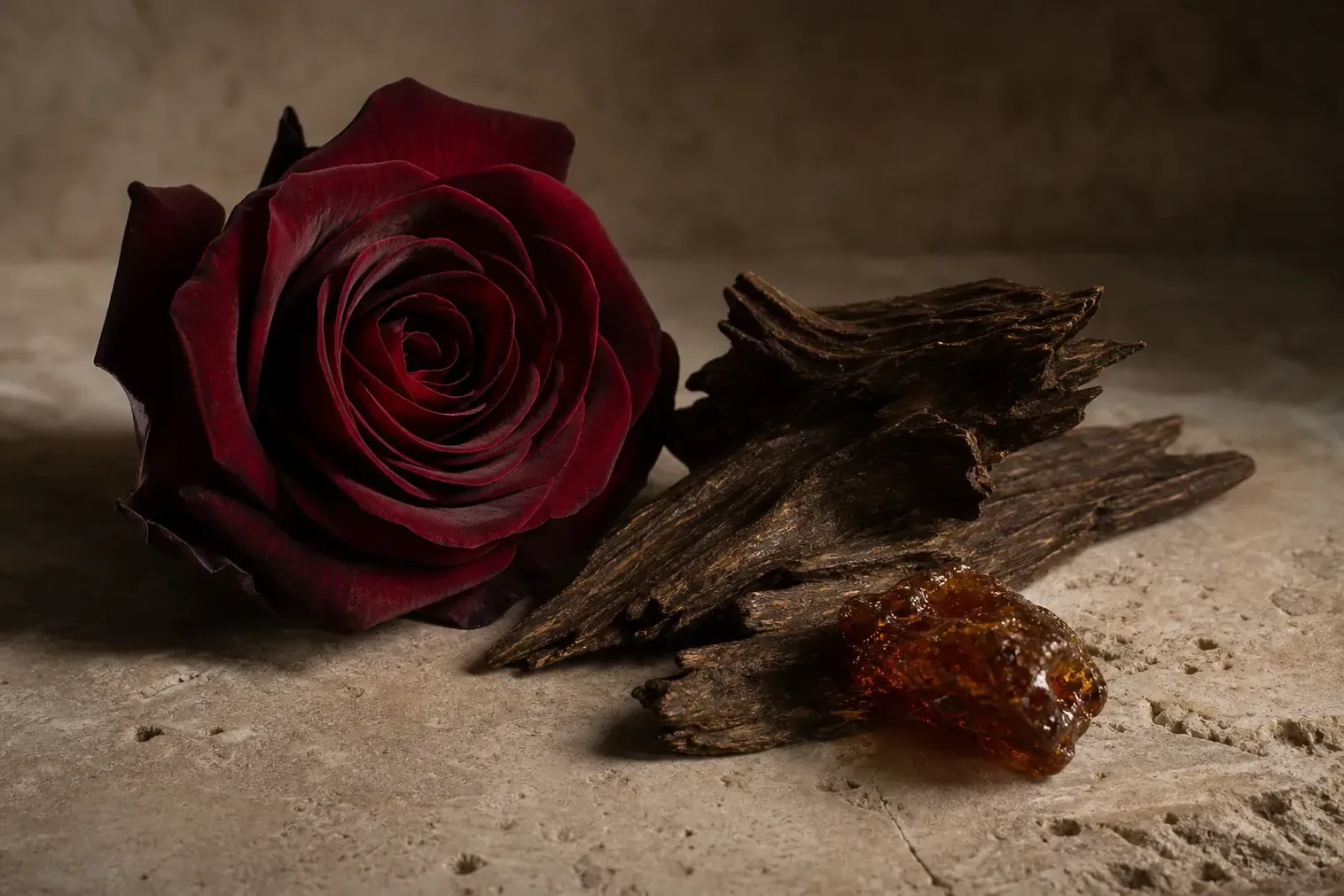 Rose rouge et bois d’agar
