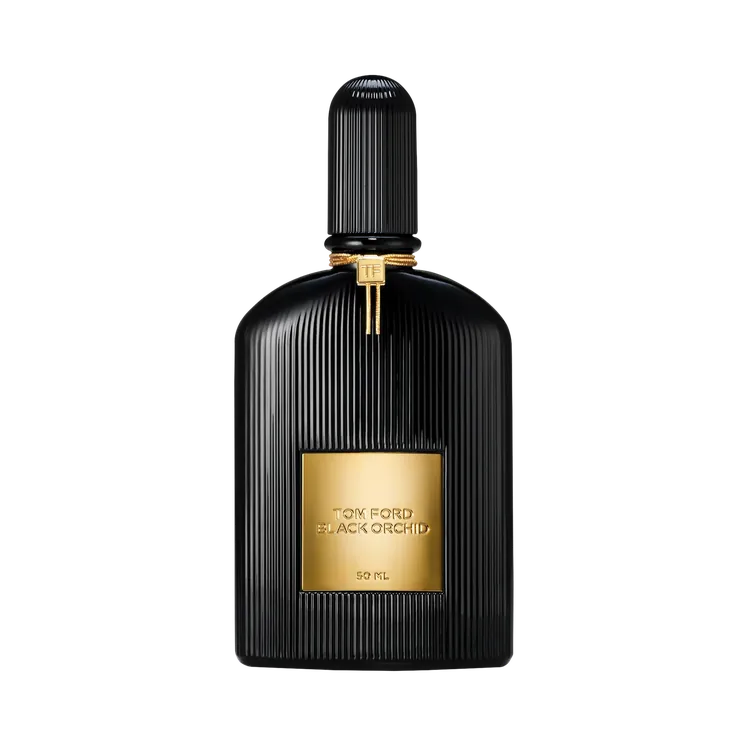 Flacon noir cannelé de Black Orchid Eau de Parfum de Tom Ford