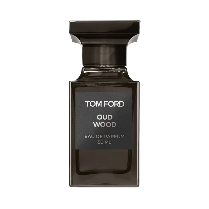 Flacon brun foncé de Oud Wood Eau de Parfum de Tom Ford